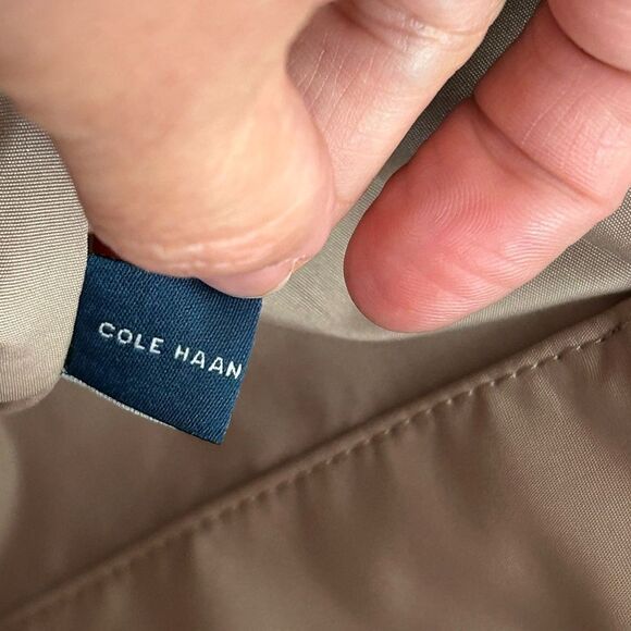 Cole Haan crackled leather navy tote bag - Picture 10 of 13